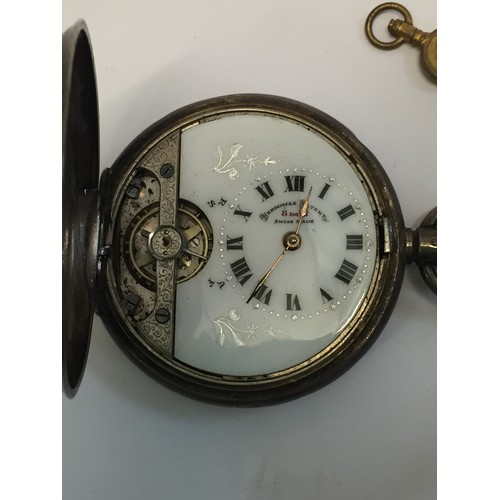 276 - SILVER CASED POCKET WATCH BY STONE & CO, CLIFTON BIRMINGHAM 1893, STERLING SILVER HUNTER POCKET WATC... 