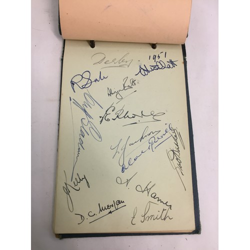 342 - AUTOGRAPH ALBUM OF ENGLAND & COUNTY CRICKET TEAMS c1950s CONTAINING SIGNATURES OF WARWICK XI 1957, S... 