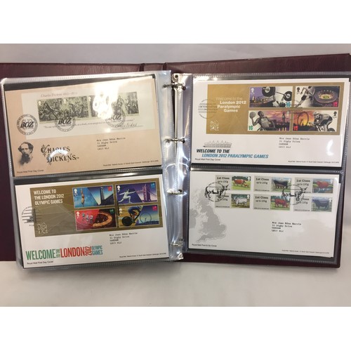 321 - 9 ALBUMS OF ROYAL MAIL FIRST DAY COVERS (APPROX 588)