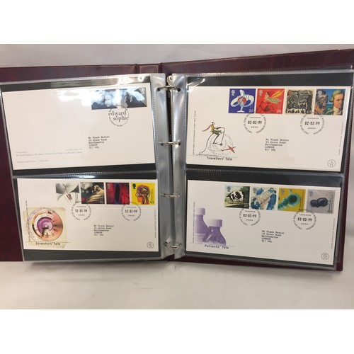 321 - 9 ALBUMS OF ROYAL MAIL FIRST DAY COVERS (APPROX 588)