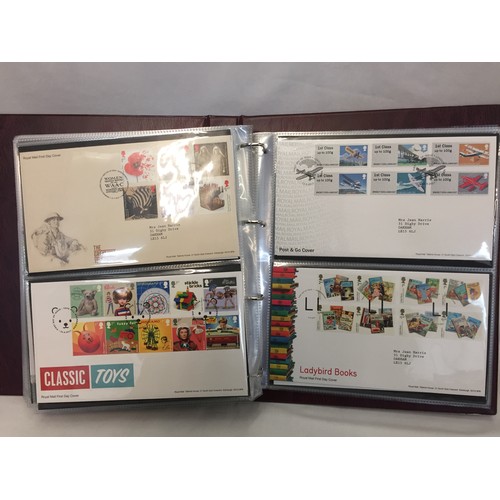 321 - 9 ALBUMS OF ROYAL MAIL FIRST DAY COVERS (APPROX 588)