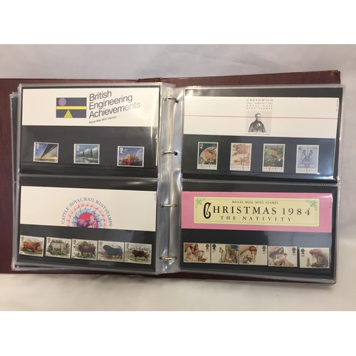 322 - 9 ALBUMS OF ROYAL MAIL PRESENTATION PACKS AND 1 ALBUM OF ROYAL MAIL FIRST DAY COVERS (THE PHOTOS SHO... 