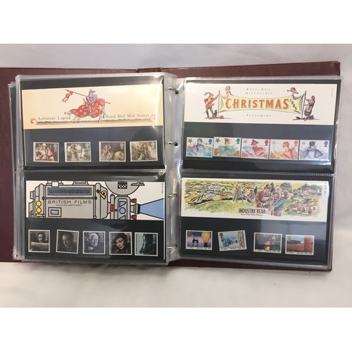 322 - 9 ALBUMS OF ROYAL MAIL PRESENTATION PACKS AND 1 ALBUM OF ROYAL MAIL FIRST DAY COVERS (THE PHOTOS SHO... 