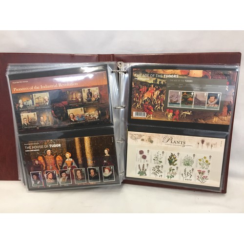 322 - 9 ALBUMS OF ROYAL MAIL PRESENTATION PACKS AND 1 ALBUM OF ROYAL MAIL FIRST DAY COVERS (THE PHOTOS SHO... 