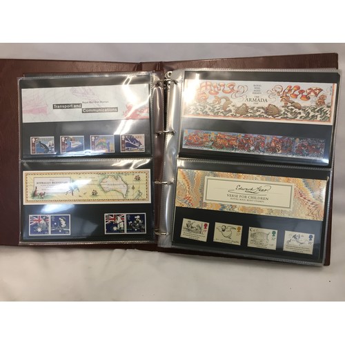 322 - 9 ALBUMS OF ROYAL MAIL PRESENTATION PACKS AND 1 ALBUM OF ROYAL MAIL FIRST DAY COVERS (THE PHOTOS SHO... 