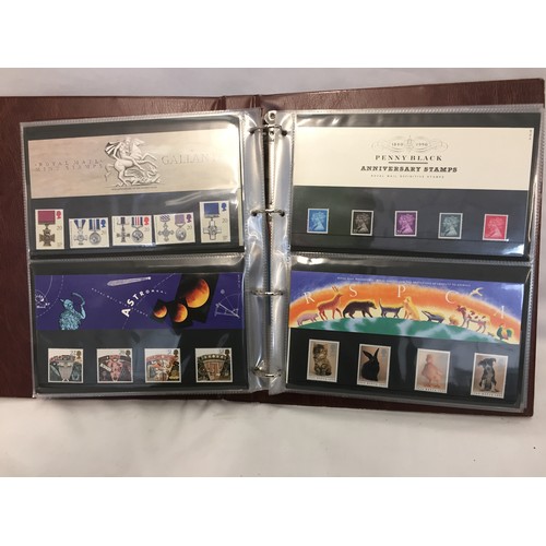 322 - 9 ALBUMS OF ROYAL MAIL PRESENTATION PACKS AND 1 ALBUM OF ROYAL MAIL FIRST DAY COVERS (THE PHOTOS SHO... 