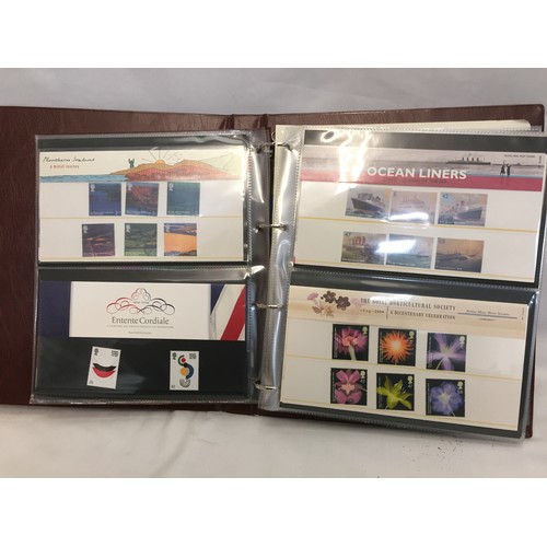 322 - 9 ALBUMS OF ROYAL MAIL PRESENTATION PACKS AND 1 ALBUM OF ROYAL MAIL FIRST DAY COVERS (THE PHOTOS SHO... 