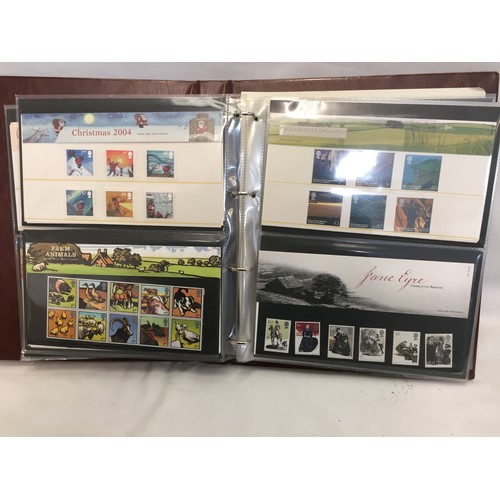 322 - 9 ALBUMS OF ROYAL MAIL PRESENTATION PACKS AND 1 ALBUM OF ROYAL MAIL FIRST DAY COVERS (THE PHOTOS SHO... 