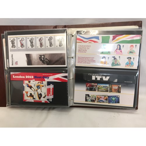 322 - 9 ALBUMS OF ROYAL MAIL PRESENTATION PACKS AND 1 ALBUM OF ROYAL MAIL FIRST DAY COVERS (THE PHOTOS SHO... 