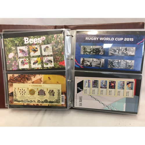 322 - 9 ALBUMS OF ROYAL MAIL PRESENTATION PACKS AND 1 ALBUM OF ROYAL MAIL FIRST DAY COVERS (THE PHOTOS SHO... 