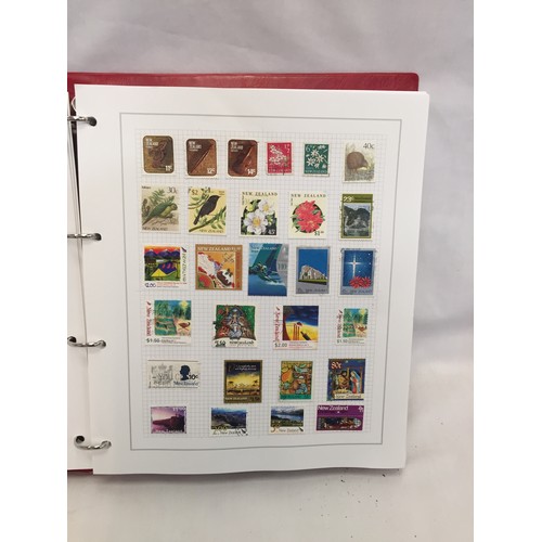 323 - 26 ALBUMS OF WORLD STAMPS (THE PHOTOS SHOW ONLY A SMALL AMOUNT OF THE TOTAL CONTENTS)