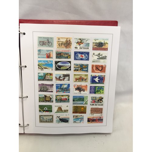 323 - 26 ALBUMS OF WORLD STAMPS (THE PHOTOS SHOW ONLY A SMALL AMOUNT OF THE TOTAL CONTENTS)