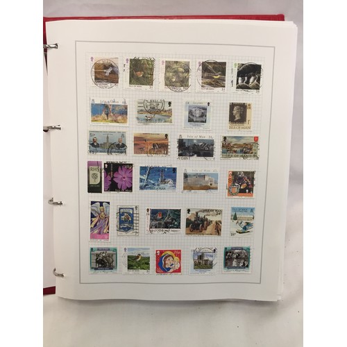 323 - 26 ALBUMS OF WORLD STAMPS (THE PHOTOS SHOW ONLY A SMALL AMOUNT OF THE TOTAL CONTENTS)