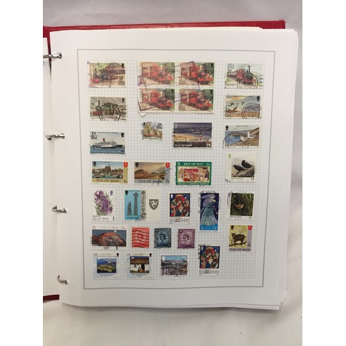 323 - 26 ALBUMS OF WORLD STAMPS (THE PHOTOS SHOW ONLY A SMALL AMOUNT OF THE TOTAL CONTENTS)