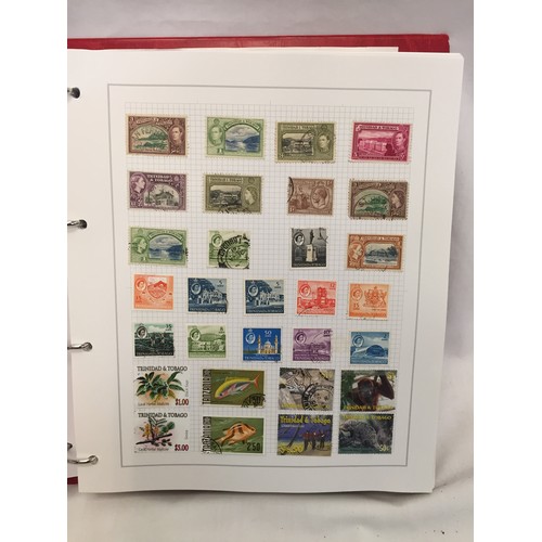 323 - 26 ALBUMS OF WORLD STAMPS (THE PHOTOS SHOW ONLY A SMALL AMOUNT OF THE TOTAL CONTENTS)