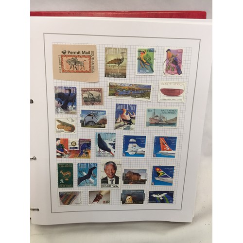 323 - 26 ALBUMS OF WORLD STAMPS (THE PHOTOS SHOW ONLY A SMALL AMOUNT OF THE TOTAL CONTENTS)