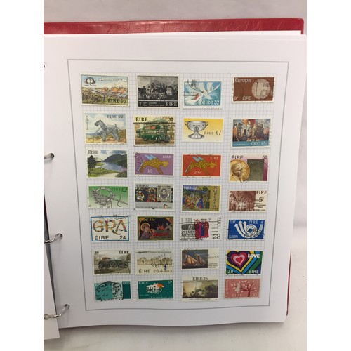 323 - 26 ALBUMS OF WORLD STAMPS (THE PHOTOS SHOW ONLY A SMALL AMOUNT OF THE TOTAL CONTENTS)