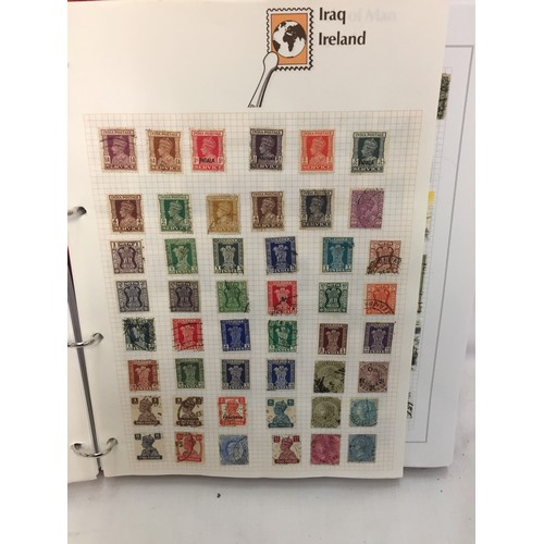 323 - 26 ALBUMS OF WORLD STAMPS (THE PHOTOS SHOW ONLY A SMALL AMOUNT OF THE TOTAL CONTENTS)