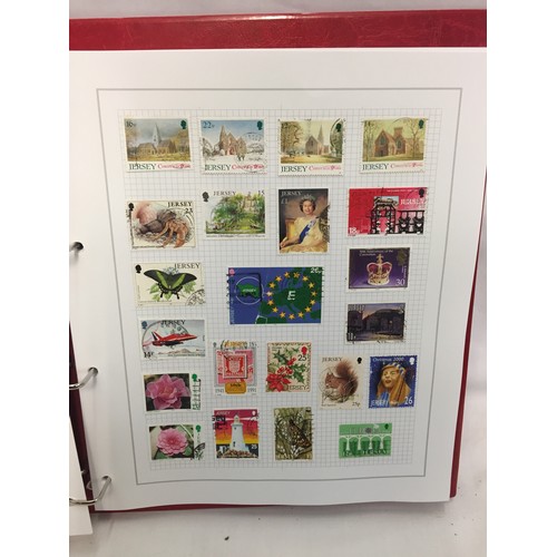 323 - 26 ALBUMS OF WORLD STAMPS (THE PHOTOS SHOW ONLY A SMALL AMOUNT OF THE TOTAL CONTENTS)