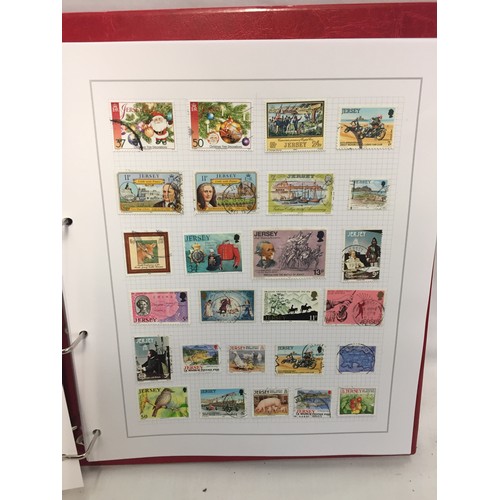 323 - 26 ALBUMS OF WORLD STAMPS (THE PHOTOS SHOW ONLY A SMALL AMOUNT OF THE TOTAL CONTENTS)