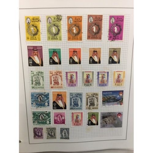 323 - 26 ALBUMS OF WORLD STAMPS (THE PHOTOS SHOW ONLY A SMALL AMOUNT OF THE TOTAL CONTENTS)