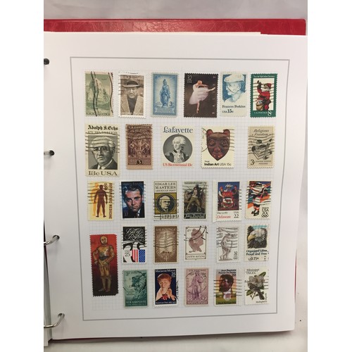 324 - 1 ALBUM OF UNITED STATES STAMPS (THE PHOTOS SHOW JUST A FEW PAGES OF THE TOTAL CONTENTS)