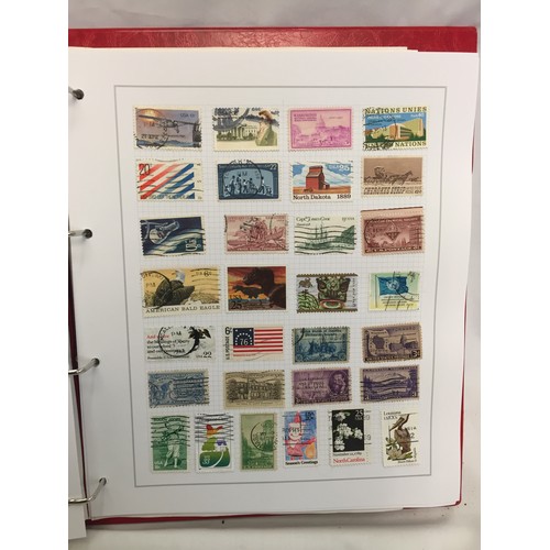 324 - 1 ALBUM OF UNITED STATES STAMPS (THE PHOTOS SHOW JUST A FEW PAGES OF THE TOTAL CONTENTS)