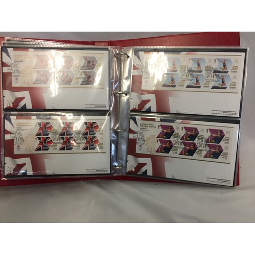 325 - 1 ALBUM OF LONDON 2012 OLYMPIC GAMES GOLD MEDAL WINNER STAMPS (28 SETS)