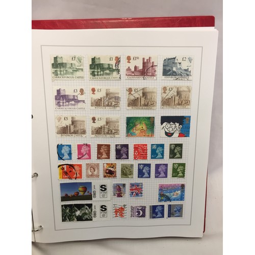 327 - 2 ALBUMS OF STAMPS  (THE PHOTOS SHOW ONLY A SMALL AMOUNT OF THE TOTAL CONTENTS)