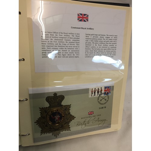 330 - 1 ALBUM HISTORY OF THE BRITISH ARMY COMMEMORATIVE COIN COLLECTION (THE PHOTOS SHOW ONLY SOME OF THE ... 