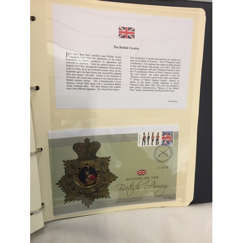 330 - 1 ALBUM HISTORY OF THE BRITISH ARMY COMMEMORATIVE COIN COLLECTION (THE PHOTOS SHOW ONLY SOME OF THE ... 