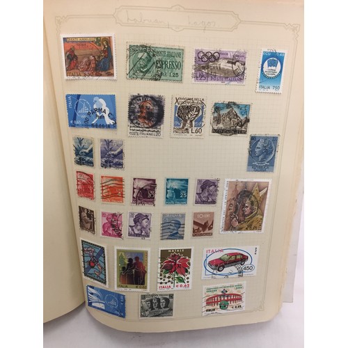 333 - 2 ALBUMS OF WORLD STAMPS (THE PHOTOS SHOW ONLY SOME OF THE TOTAL CONTENTS)