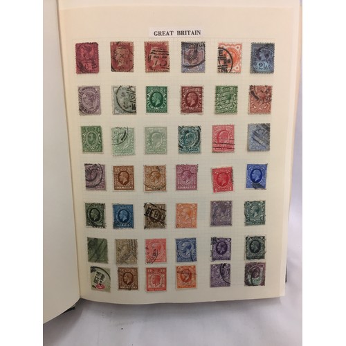 334 - 2 ALBUMS OF G.B. & OTHER STAMPS (THE PHOTOS SHOW ONLY SOME OF THE TOTAL CONTENTS)