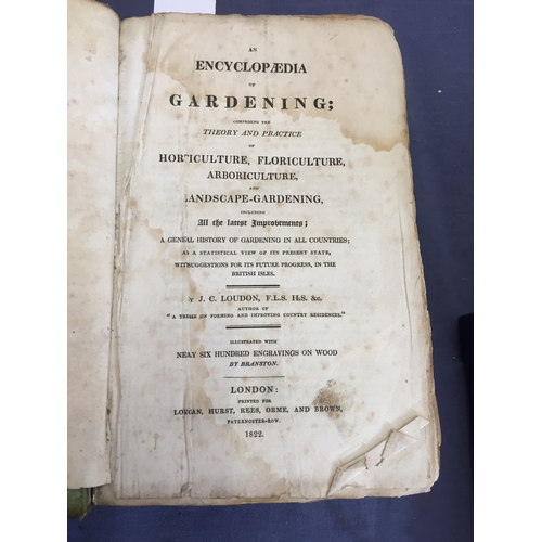 344 - 1 VOLUME THE ENCYCLOPEDIA OF GARDENING BY J.C LOUDON 1822