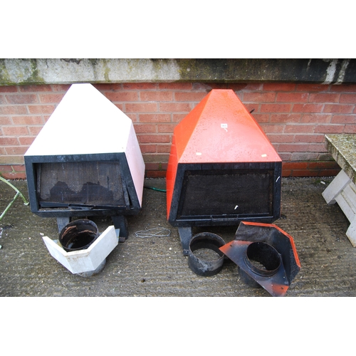 563 - 2 PATIO WOOD BURNER STOVES