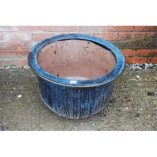 644 - LARGE GLAZED TERRACOTTA PLANTER