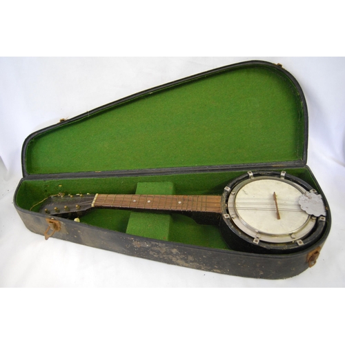 277 - VINTAGE EIGHT STRING BANJO IN CASE