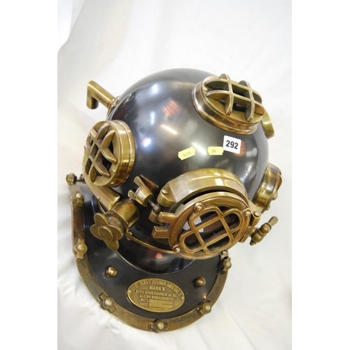 292 - COPPER AND BRASS DIVERS HELMET