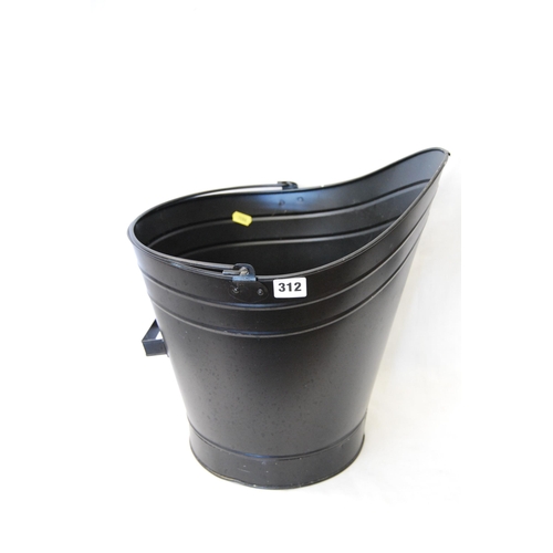 312 - BLACK PAINTED COAL BUCKET