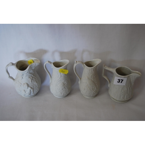 37 - 4 PORTMEIRION PARIAN CREAM JUGS