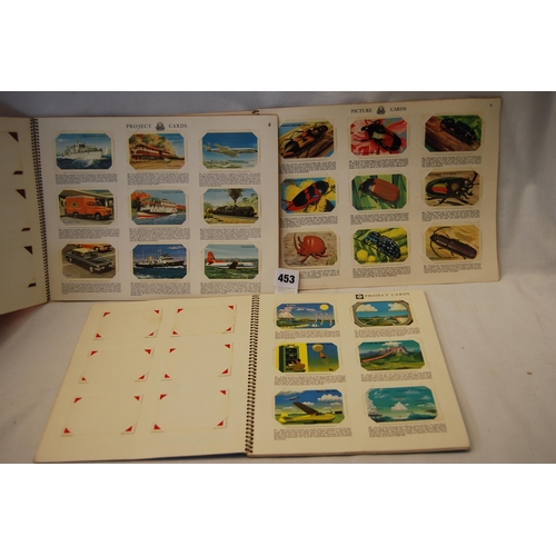 453 - 3 ALBUMS OF SHELL PROJECT CARDS: METEOROLOGY, AUSTRALIAN BEETLES & TRANSPORTATION