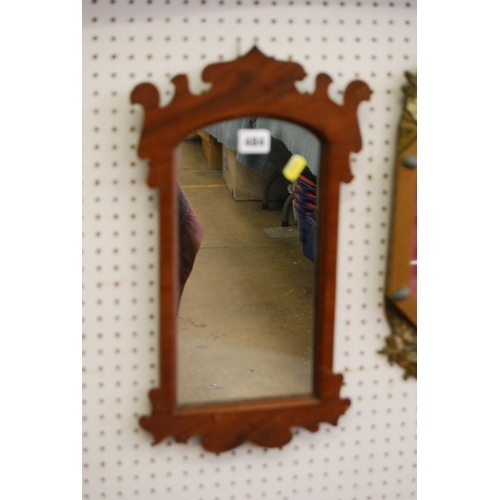 484 - 19TH CENTURY MAHOGANY FRETWORK MIRROR