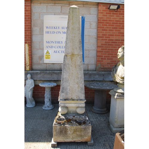 709 - LARGE HADDONSTONE OBELISK