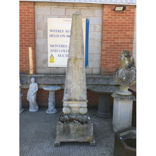 709 - LARGE HADDONSTONE OBELISK