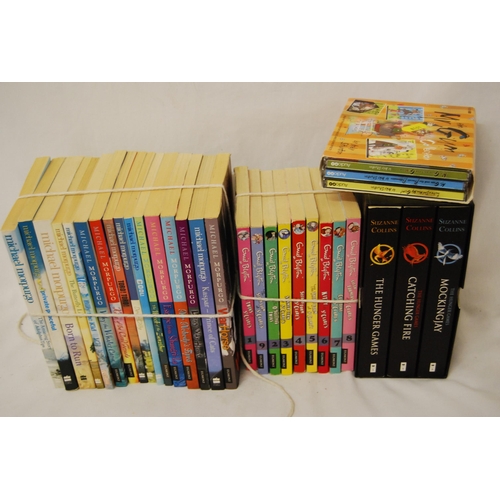 291 - SET OF WAR HORSE BOOKS, THE MR GUM CDs, THE HUNGER GAMES DVD TRIOLOGY AND ENID BLYTON BOOKS