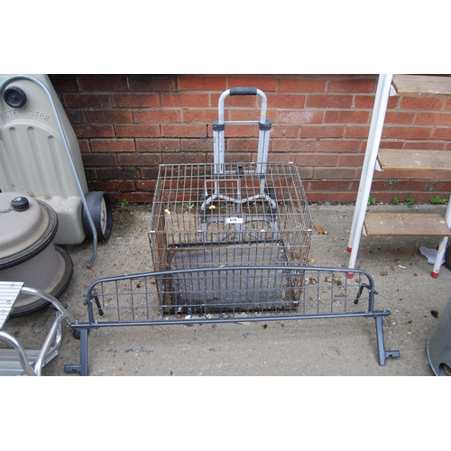 618 - FOLDING SACK BARROW, PET CAGE & DOG GUARD