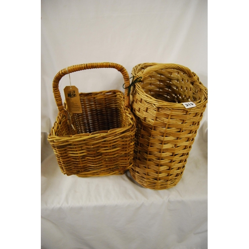 313 - 2 CANE STAIR BASKETS