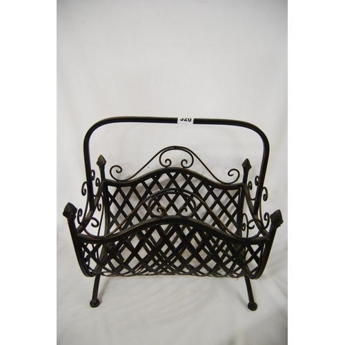 320 - CAST IRON LOG BASKET