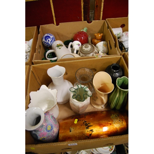 334 - 2 BOXES OF MISCELLANEOUS VASES