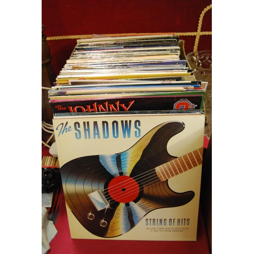 61 - BOX OF LPs INCLUDING BARRIE MANILOW, STYLISTICS, DAVID SOUL, TOP OF THE POPS